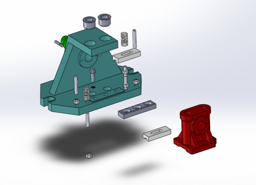 摇臂轴座加工工艺及钻2-Φ10.5孔夹具设计【含三维SolidWorks】缩略图
